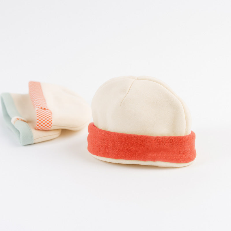 bonnet naissance bio puericulture made in france fraise