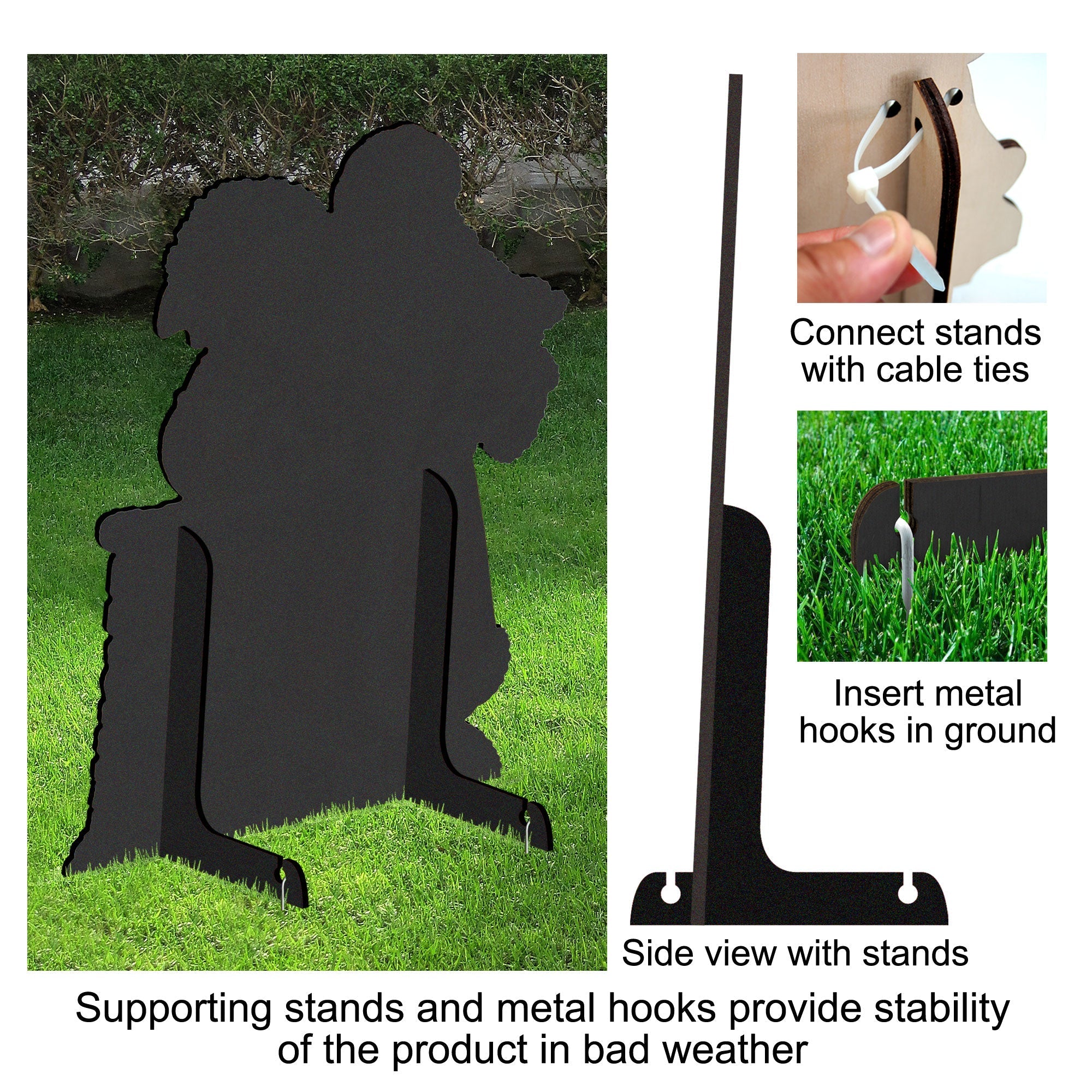 Halloween Black Cat Freestanding Decor - Halloween Outdoor Decor by G. Debrekht - Halloween Decor- 8652794F