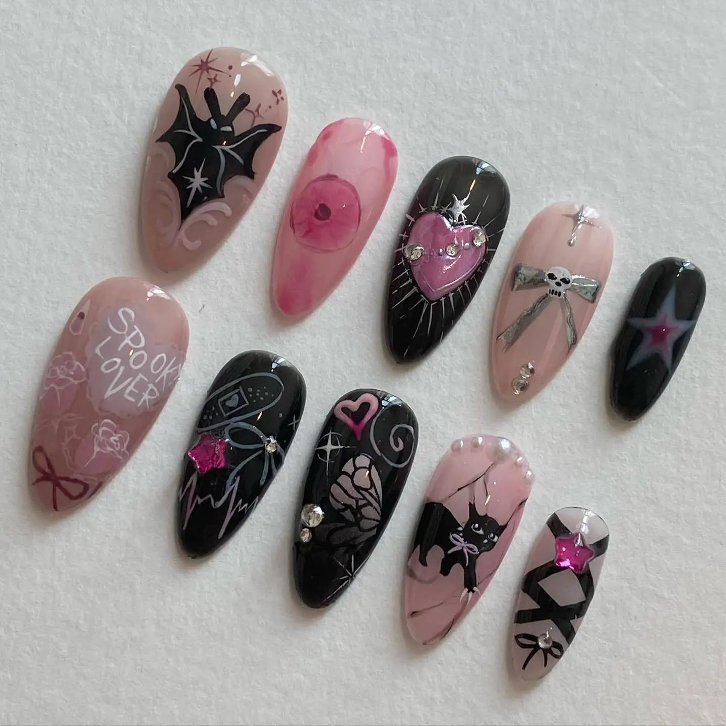 Glamorous Halloween Stiletto Nails