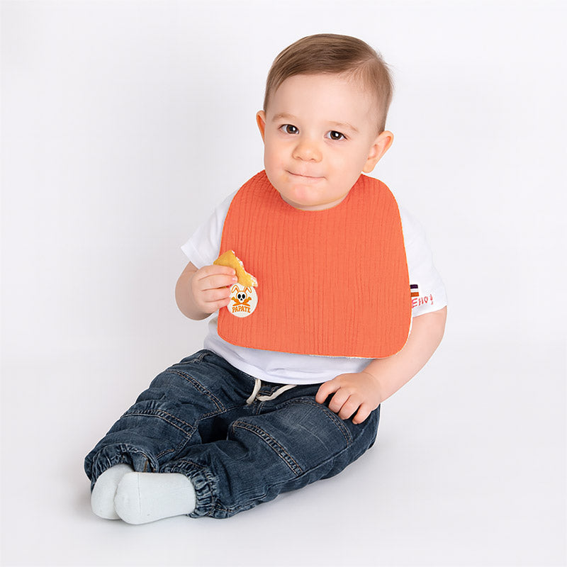 Bavoir en Coton Bio Fraise