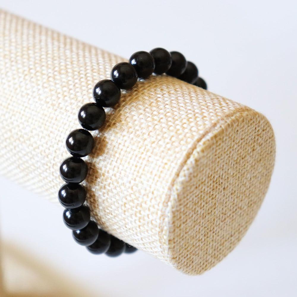 Bracelet en Obsidienne noire