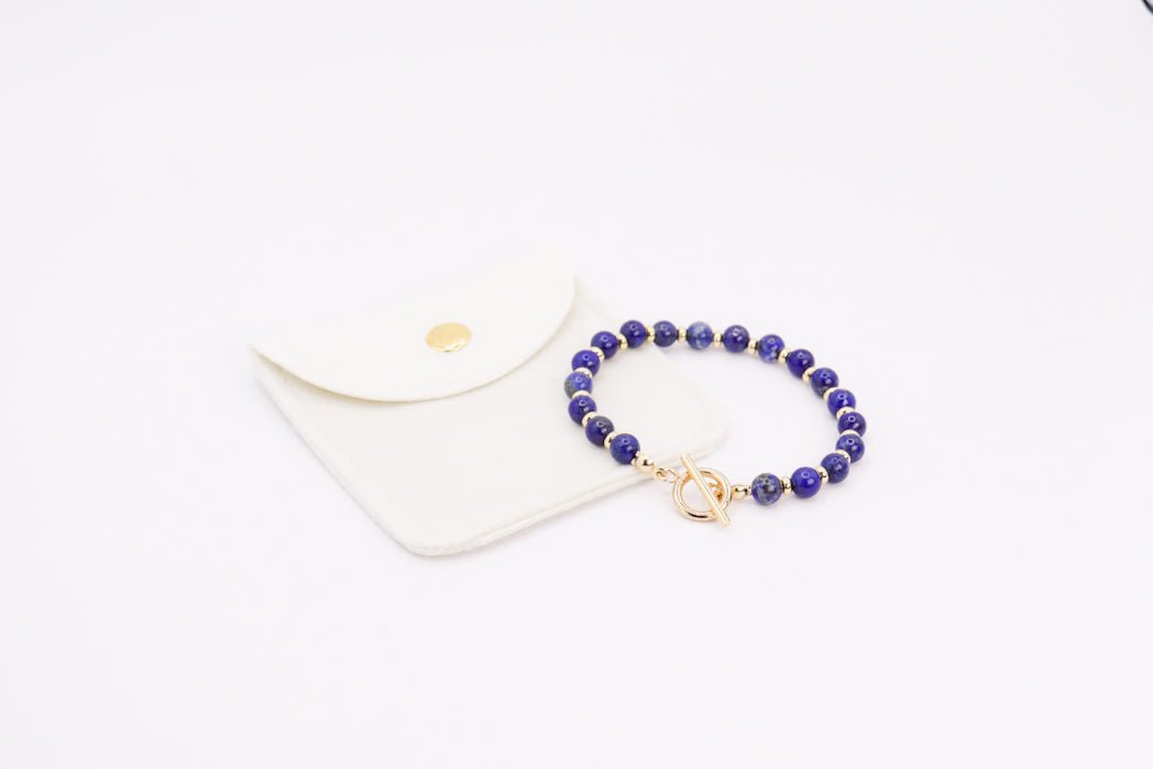 CIRCÉ | Bracelet en Oeil de tigre et plaqué Or 18 et 24 carats