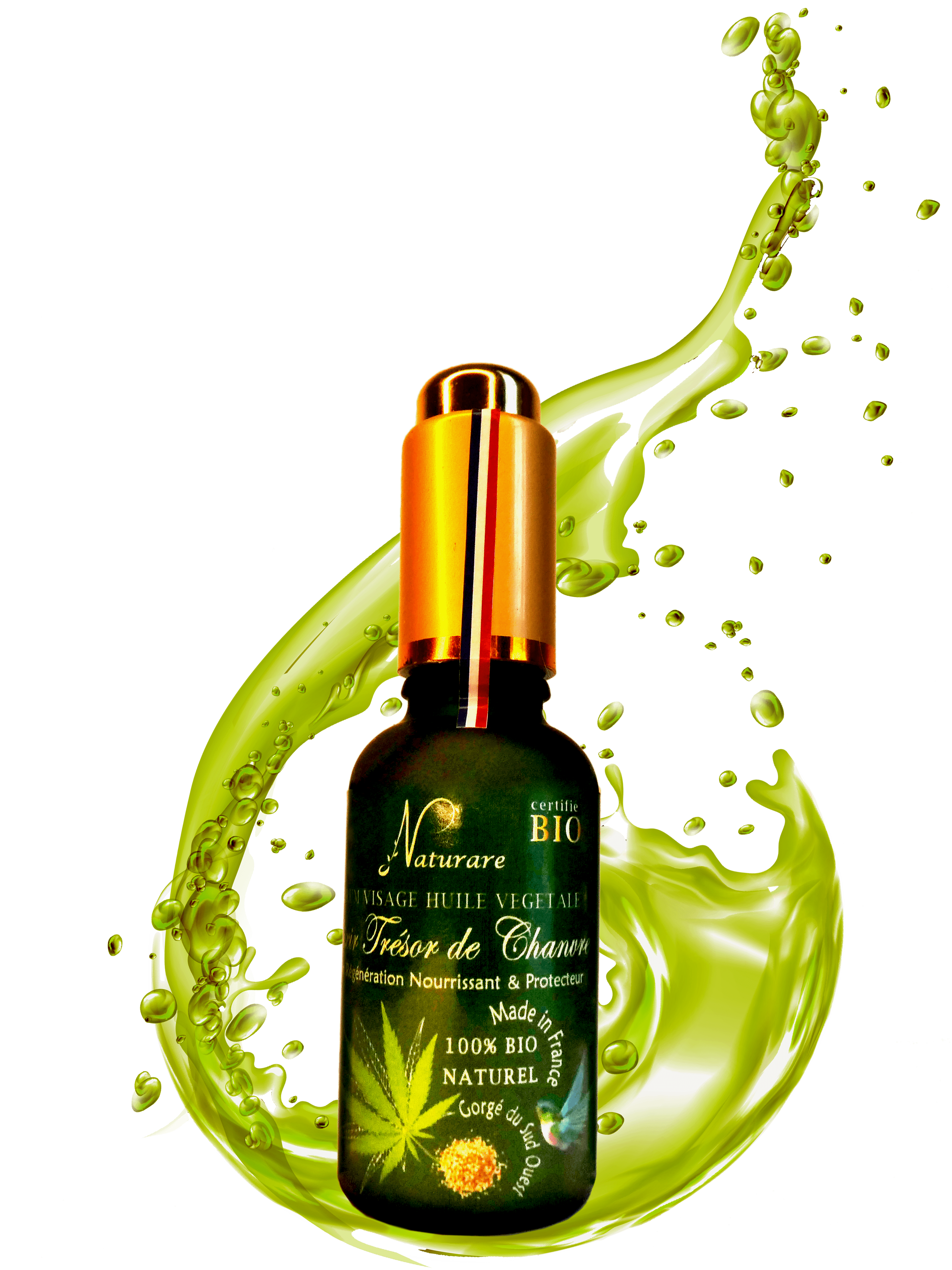 DROP - ELIXIR TRESOR DE CHANVRE BIO -  Huile Végétale, Compléments Alimentaire-0