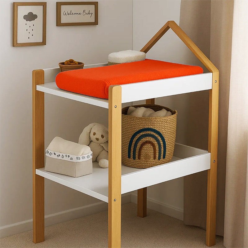 housse de matelas a langer en coton bio fraise change