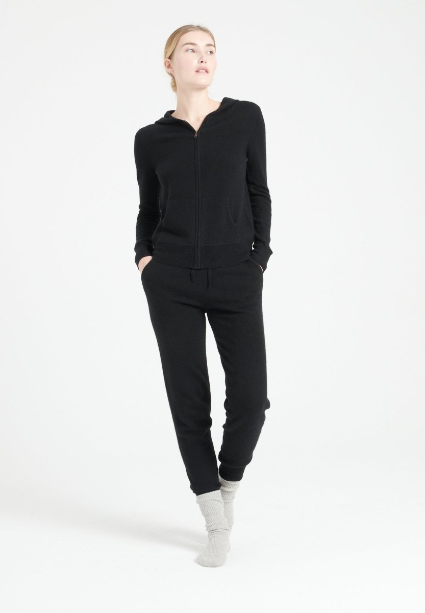 Pantalon cachemire noir femme - LILLY 11