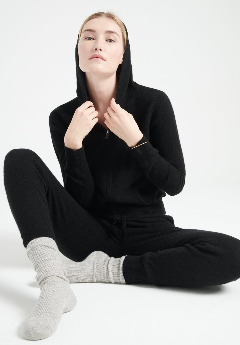 Pantalon cachemire noir femme - LILLY 11