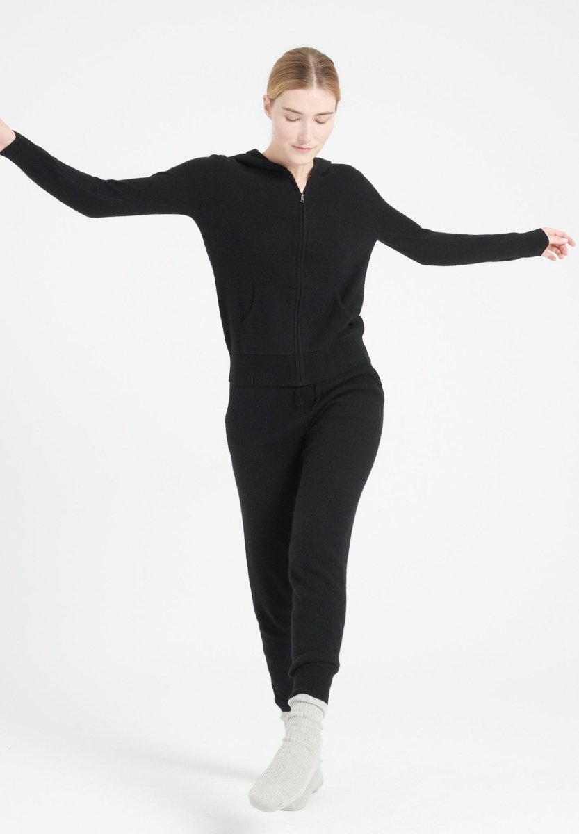 Pantalon cachemire noir femme - LILLY 11