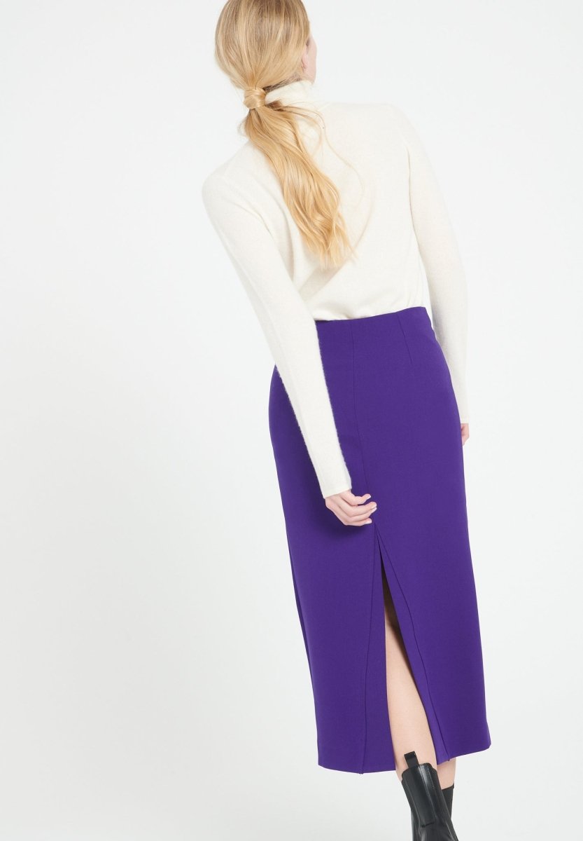 Pull col roulé cachemire écru femme - LILLY 3