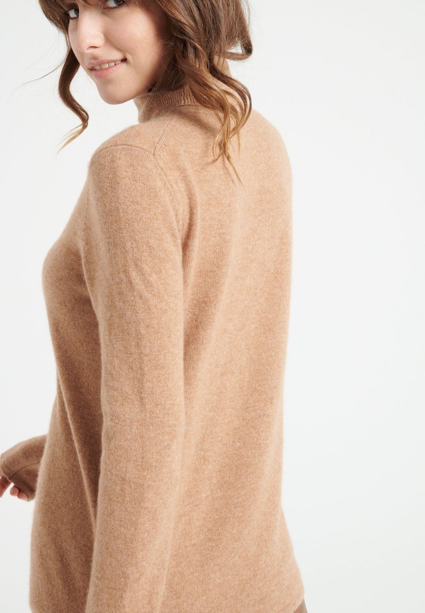 Pull col roulé cachemire camel femme - LILLY 3