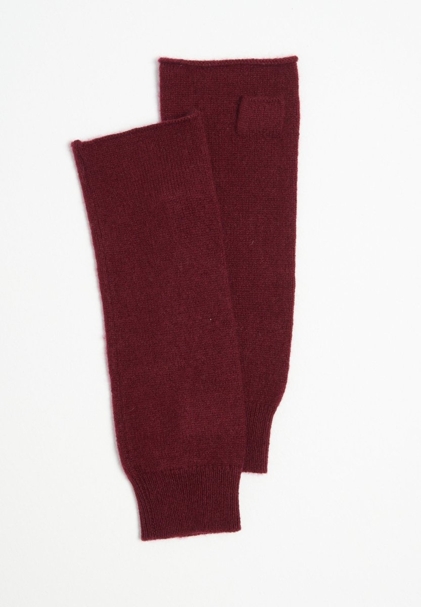 Mitaines cachemire rouge bordeaux - UNI 3