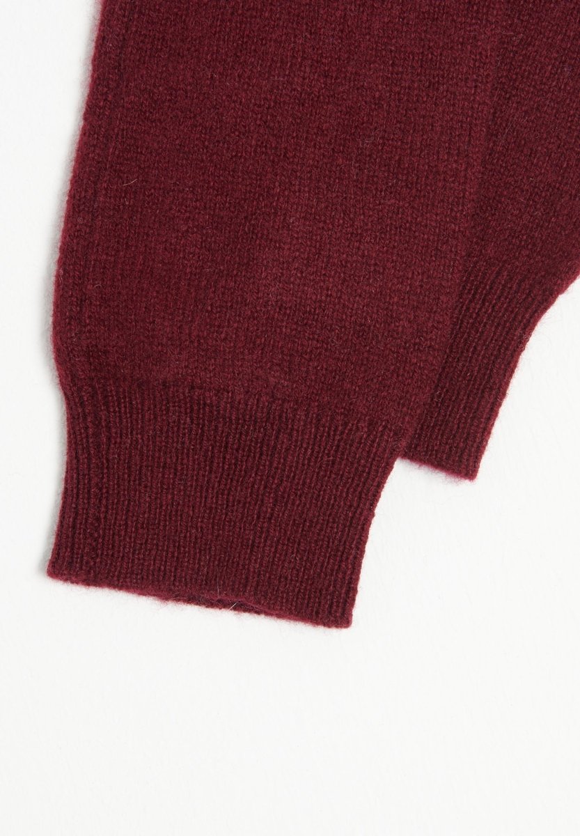 Mitaines cachemire rouge bordeaux - UNI 3