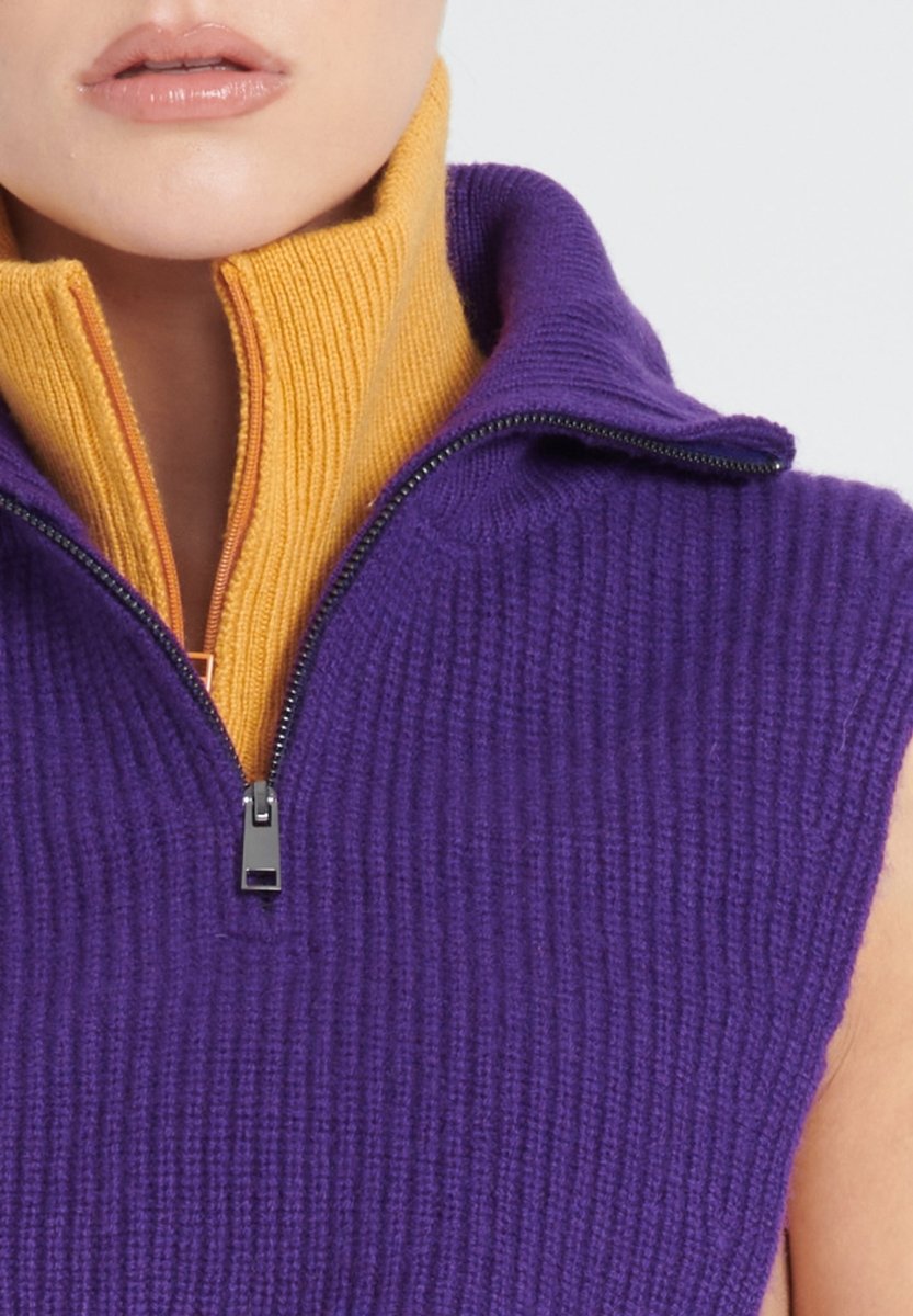 Écharpe cachemire 4 fils violet - ZAYA 1